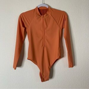 Jolyn Clothing Orange Long Sleeve One Piece